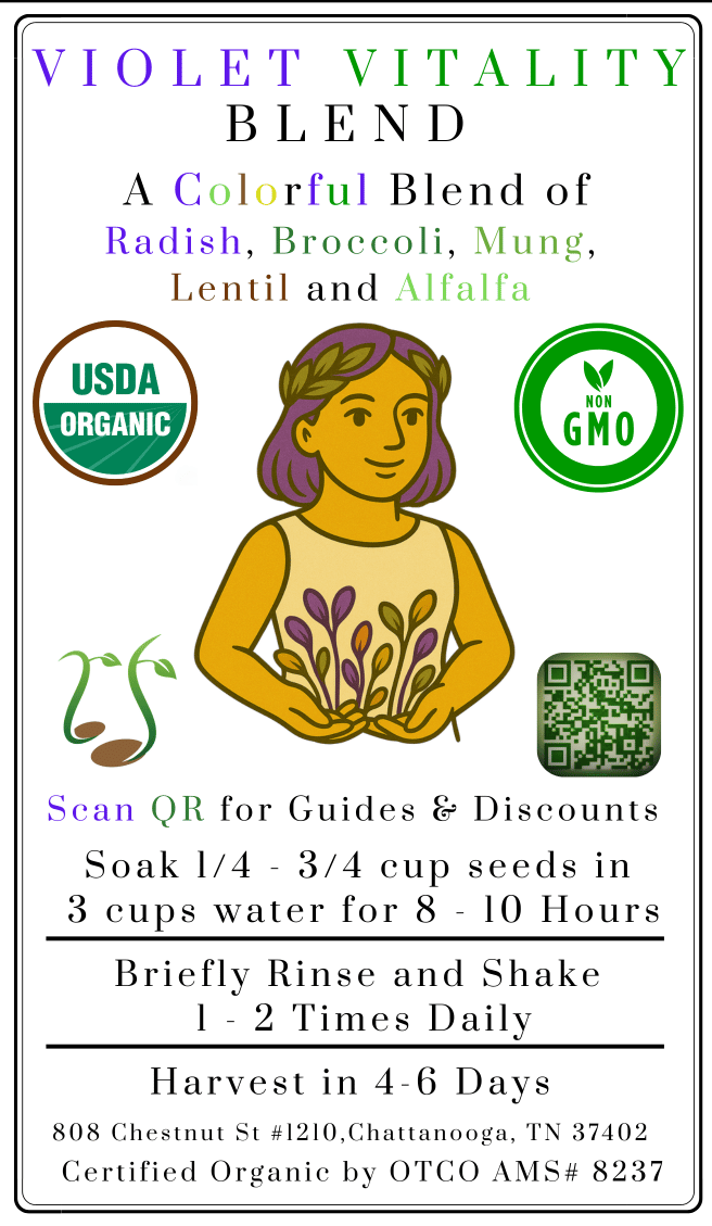 Organic Violet Vitality Blend Sprouting Seeds