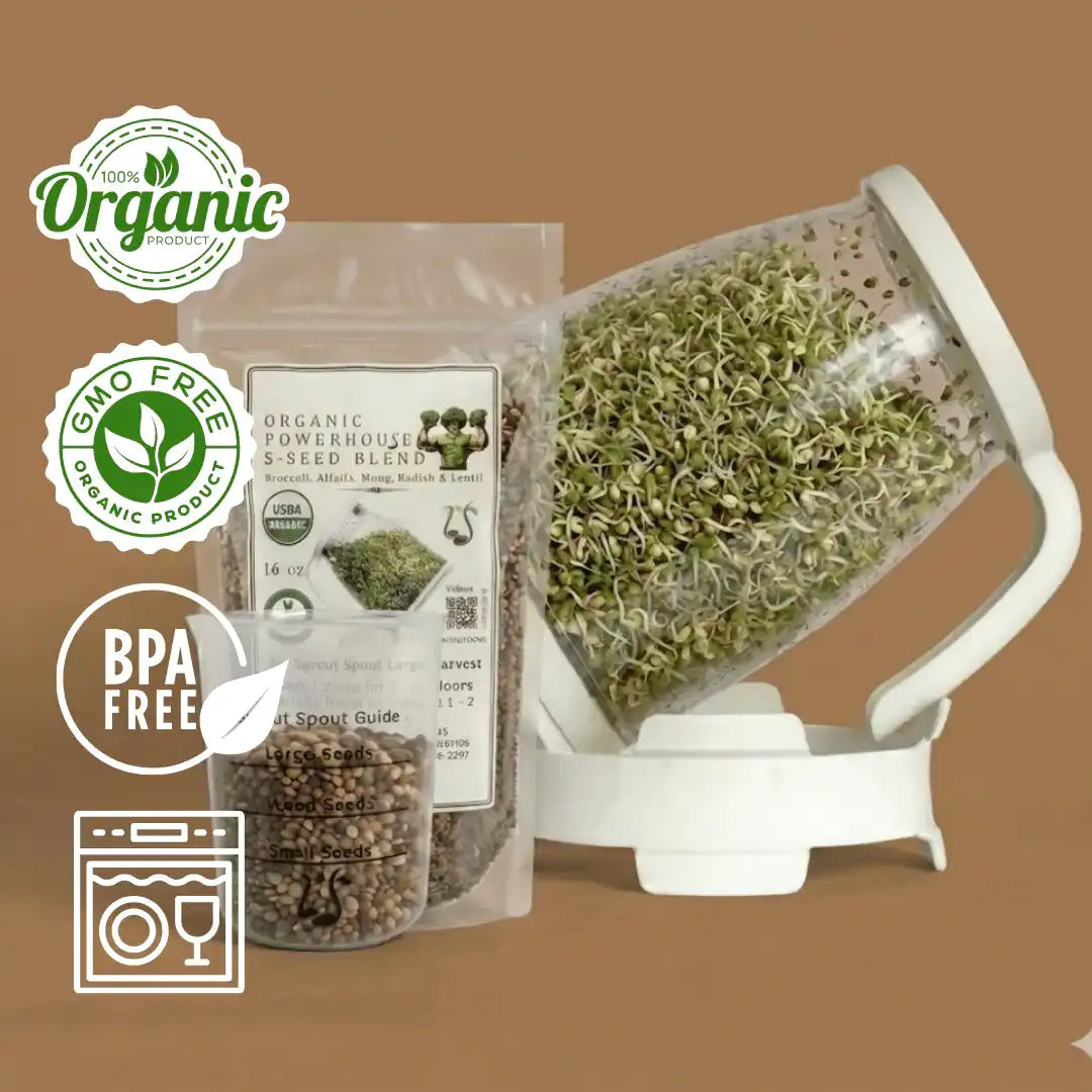 sprout出品 Sprout Spout Wellness Warrior Starter Kit - Organic 5-Seed