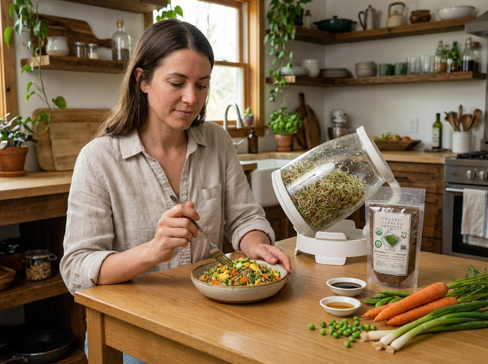 Alfalfa Sprout Fried Rice