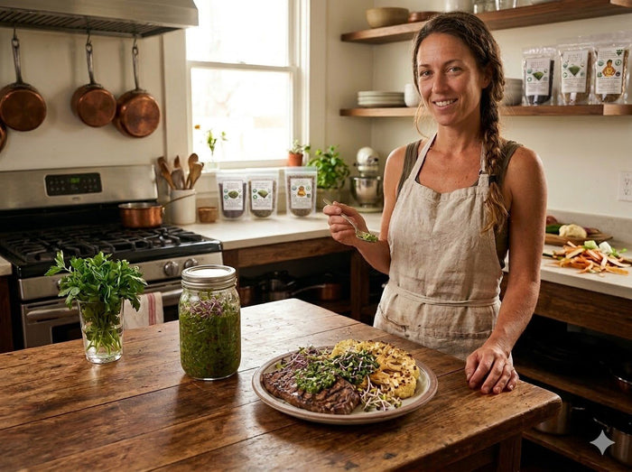 Spicy Radish Sprout Chimichurri Recipe | Healthy Condiment