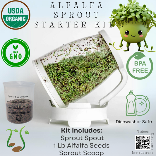 Sprout Spout Alfalfa Starter Kit: Free Shipping + Sprout Scoop