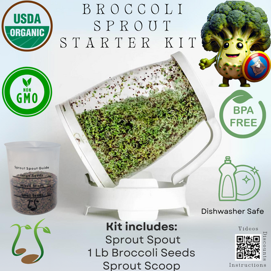 Sprout Spout Broccoli Starter Kit: Free Shipping + Sprout Scoop