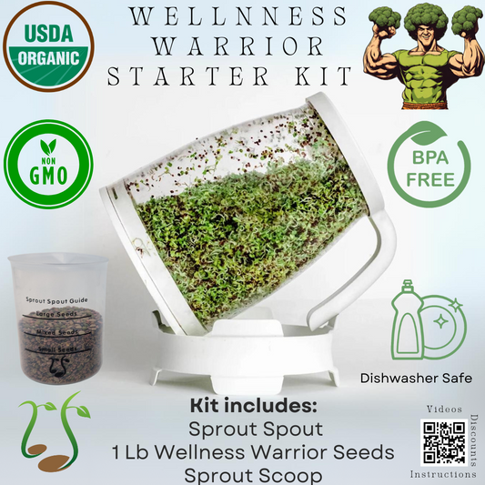 Sprout Spout Wellness Warrior Starter Kit: Free Shipping + Sprout Scoop