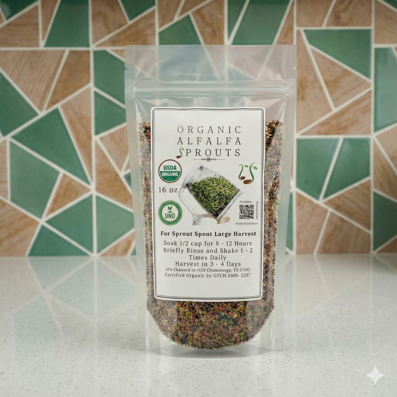 Organic Alfalfa Sprouting Seeds