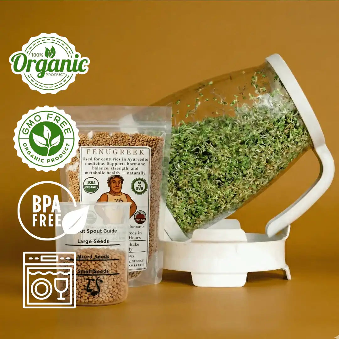 Sprout Spout Starter Kits – Sprout Spout, Organic Seeds & Free Scoop