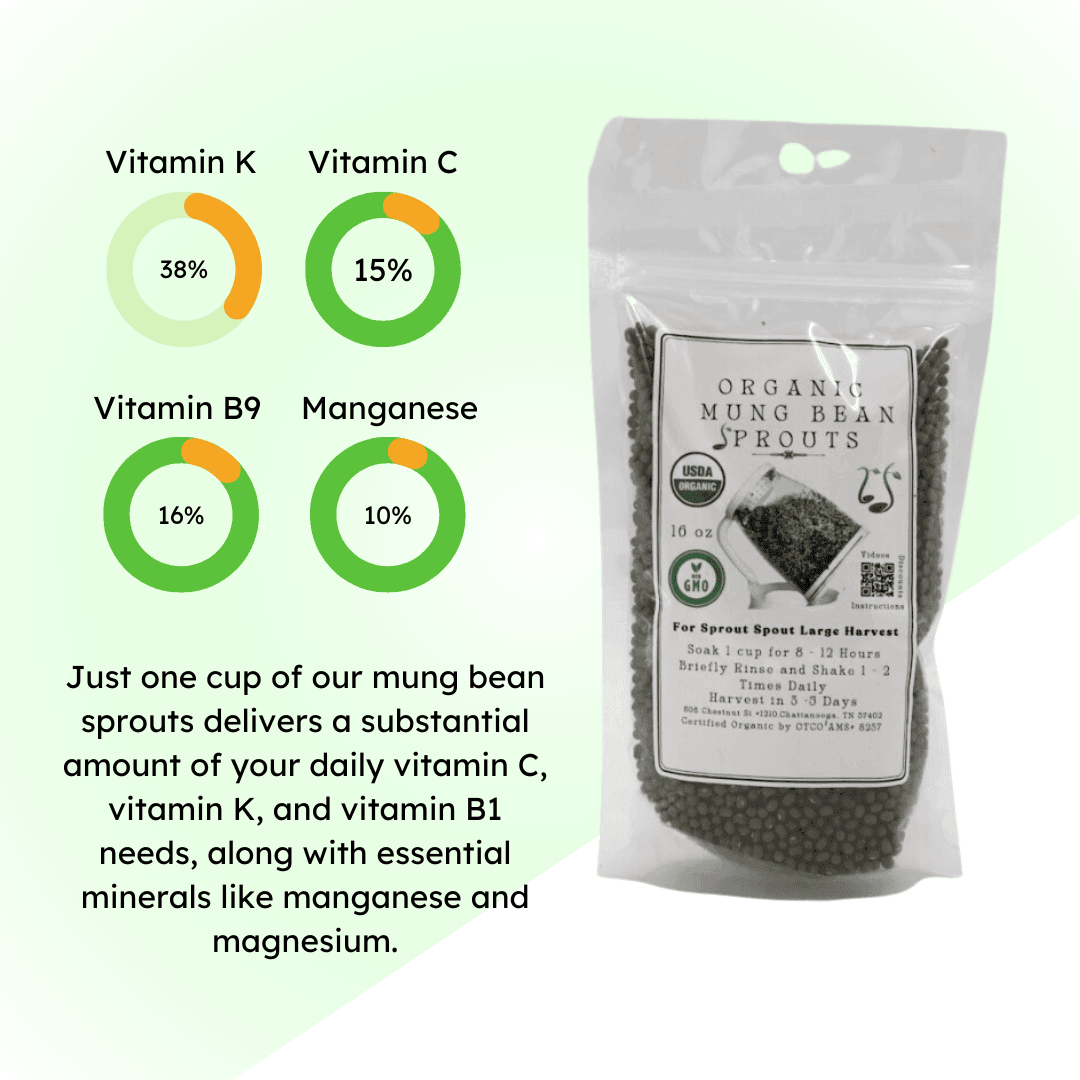 Sprout Spout Mung Bean Starter Kit: Free Sprout Scoop - Sprout Spout
