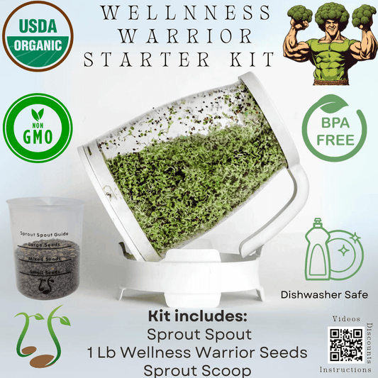 Sprout Spout Wellness Warrior Starter Kit: Free Shipping + Sprout Scoop - Sprout Spout