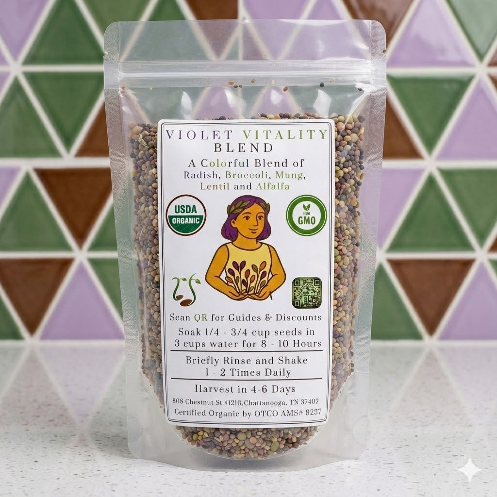 Organic Violet Vitality Blend Sprouting Seeds