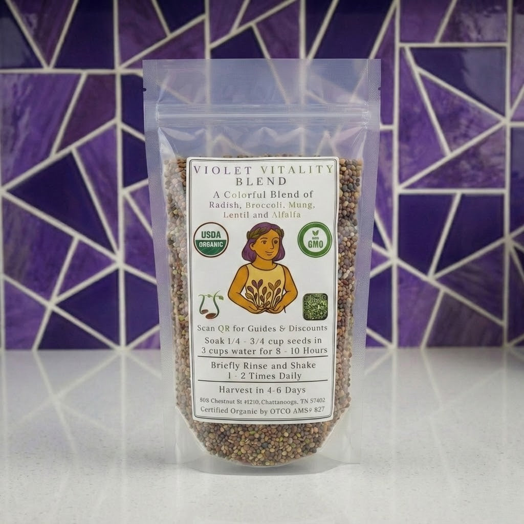 Organic Violet Vitality Blend Sprouting Seeds